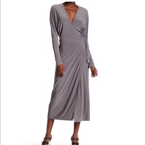 Norma Kamali NWT Grey Long Sleeve Dolman Dress
